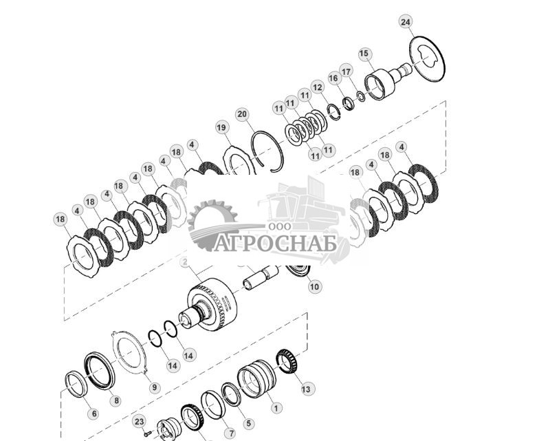 Муфта PTO, с 9 дисками, задний мост - ST717300 488.jpg